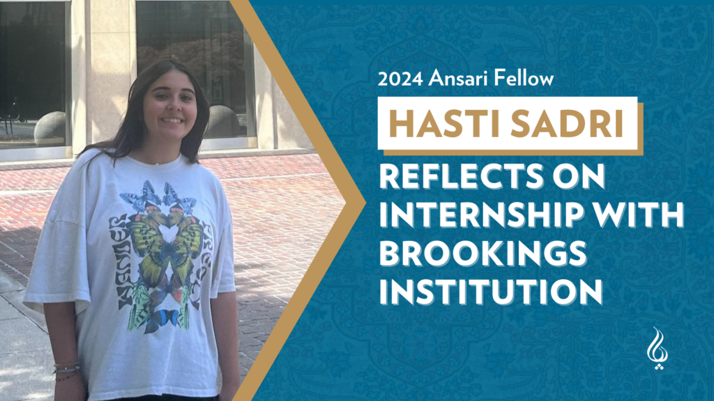 Hasti Sadri Reflects on Internship with the Brookings Institution